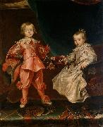 Frans Luycx Portrait of Ferdinand IV with his sister Maria Anna Spain oil painting artist